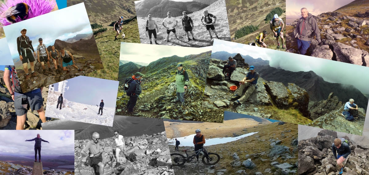 Photo collage of munro baggers.