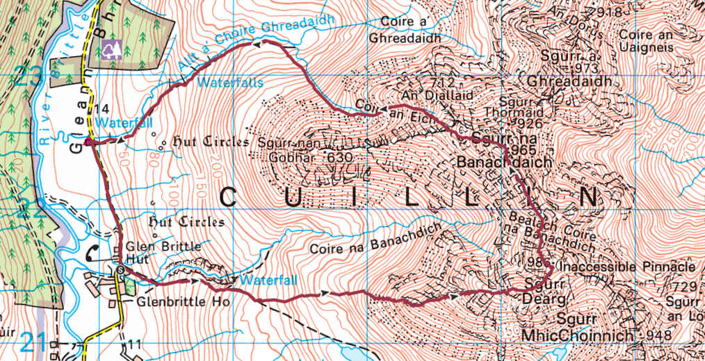 Inn Pinn & Sgùrr na Banachdaich map photo