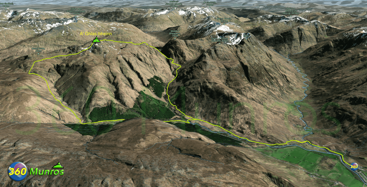 A' Ghlas-bheinn route visualisation image