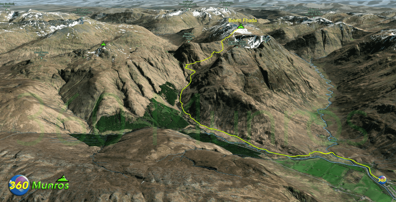 Beinn Fhada route image
