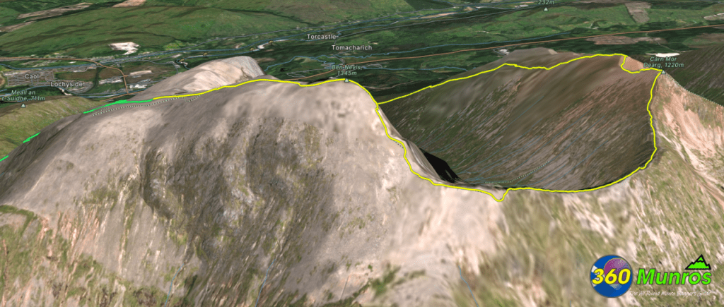 Carn Mor Dearg Arate route image