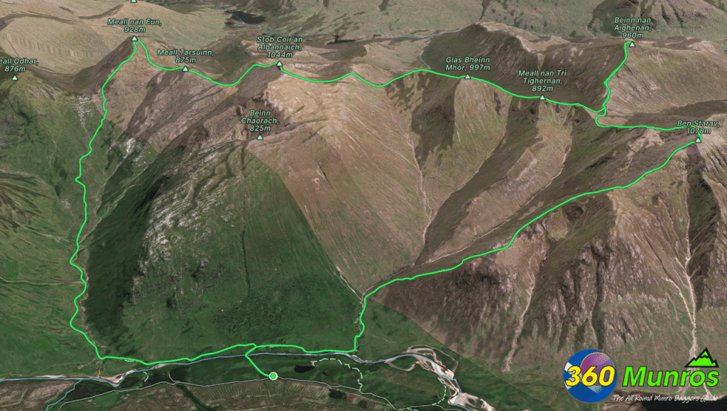 Ben Starav 5 3D route map pic ture