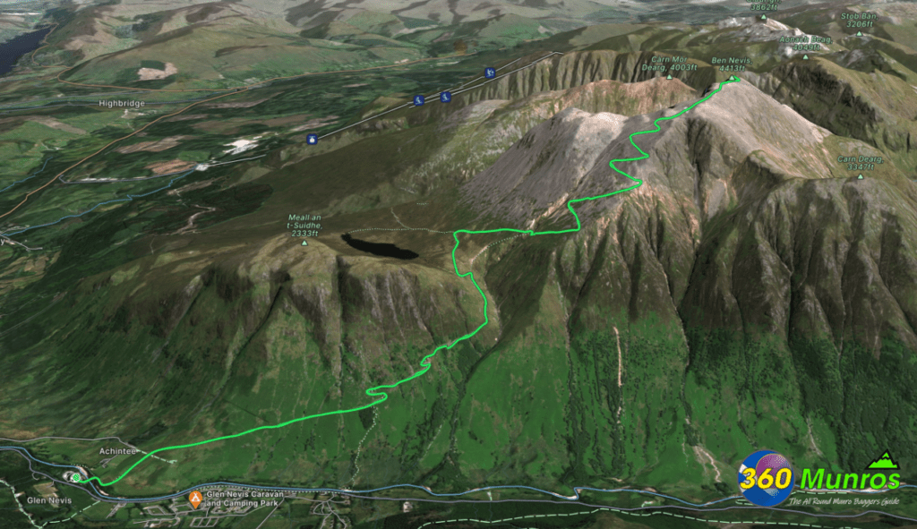 Ben Nevis Mountain path route image